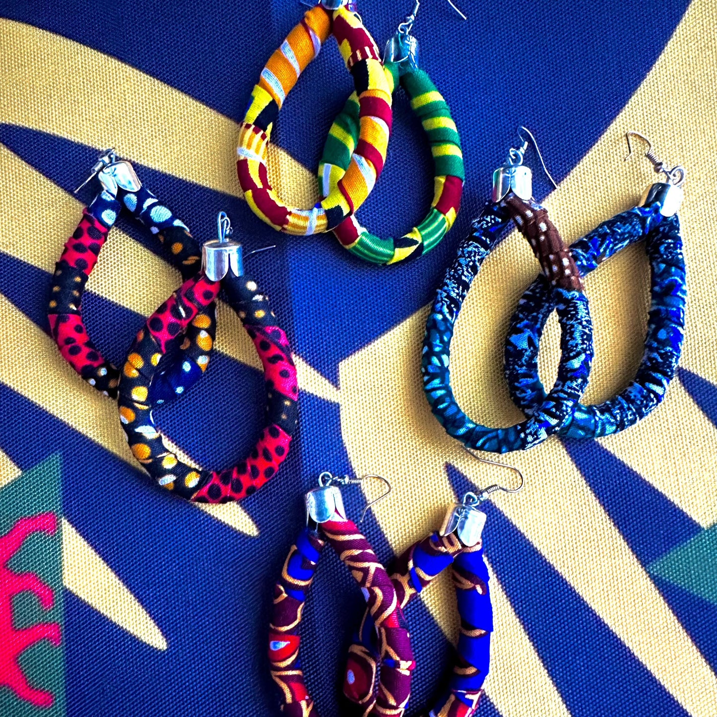 Kitenge Tear Drop Earring