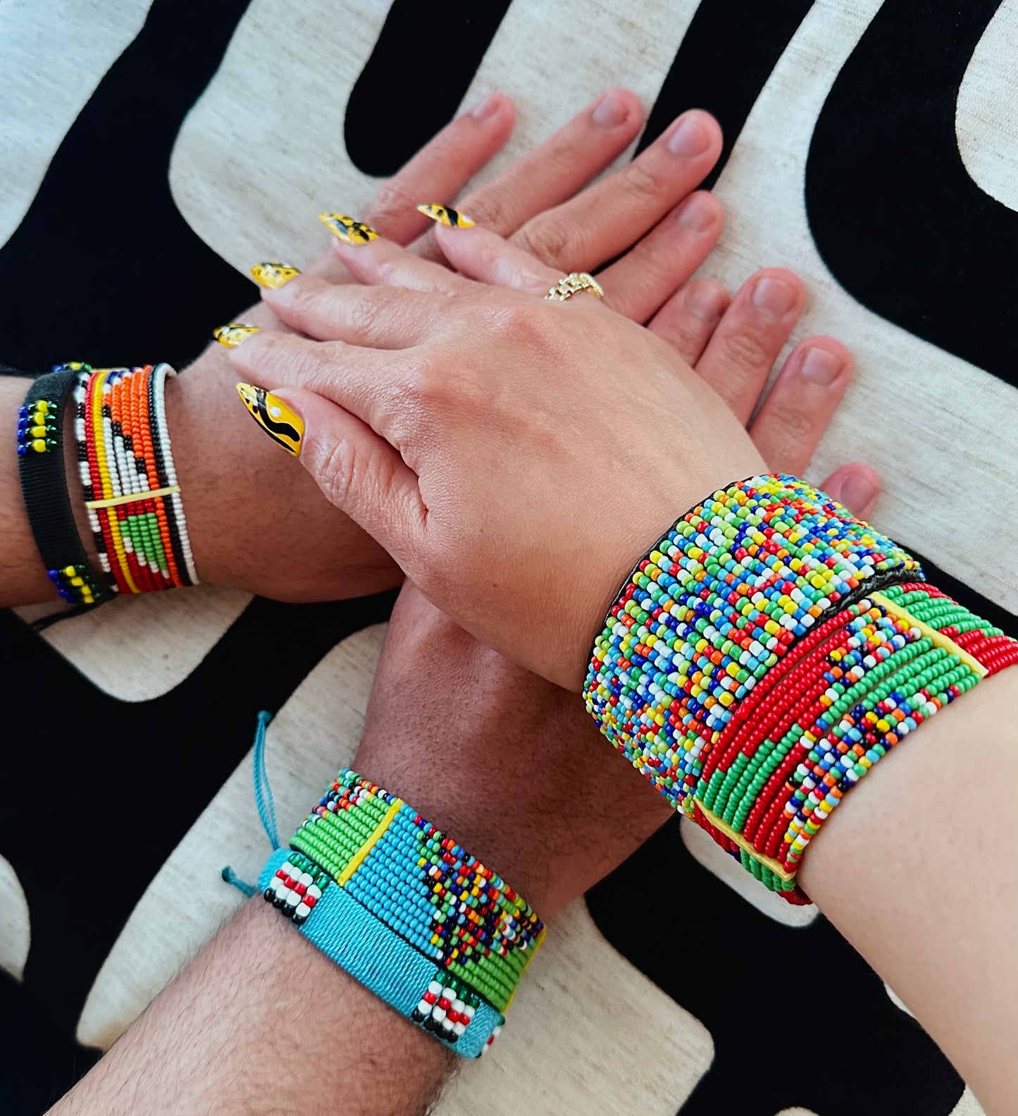 Unisex Kenyan Beaded Bracelet