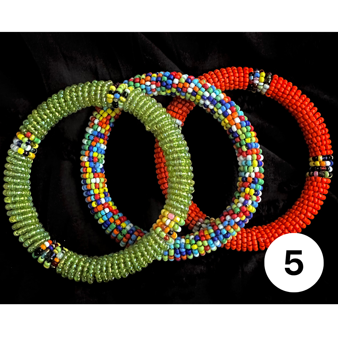 Set of 3 Massai Beaded Bracelets