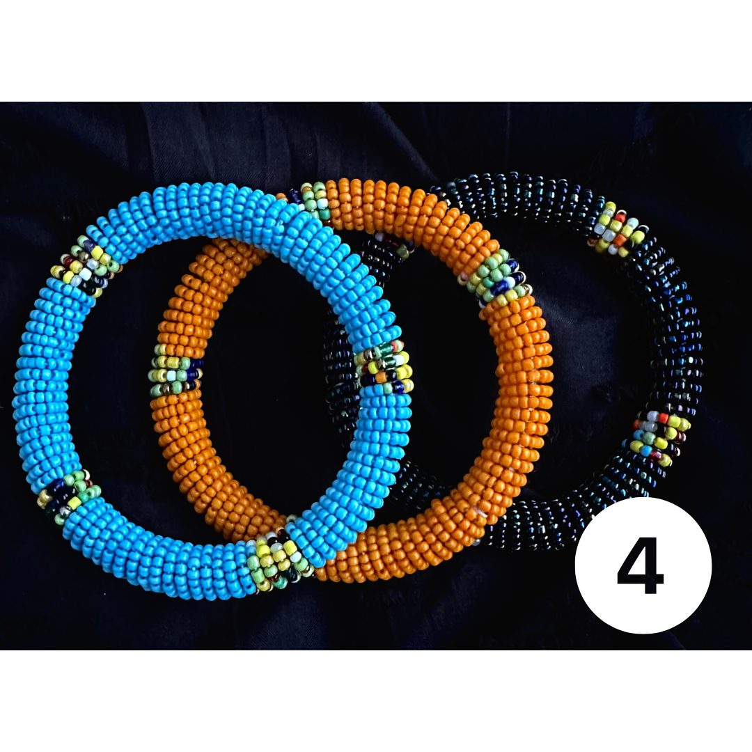 Set of 3 Massai Beaded Bracelets