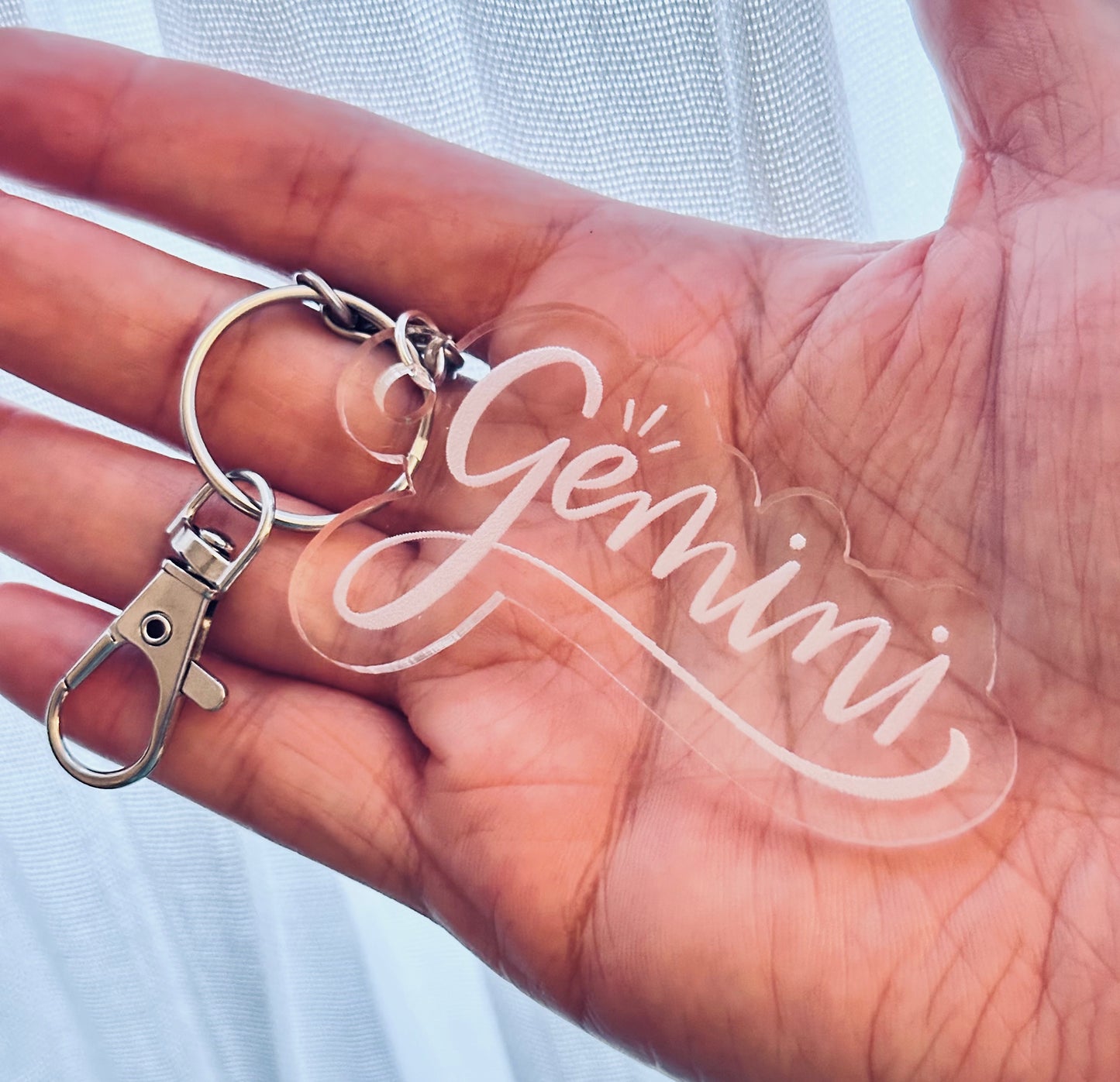 Clear Zodiac Keychains