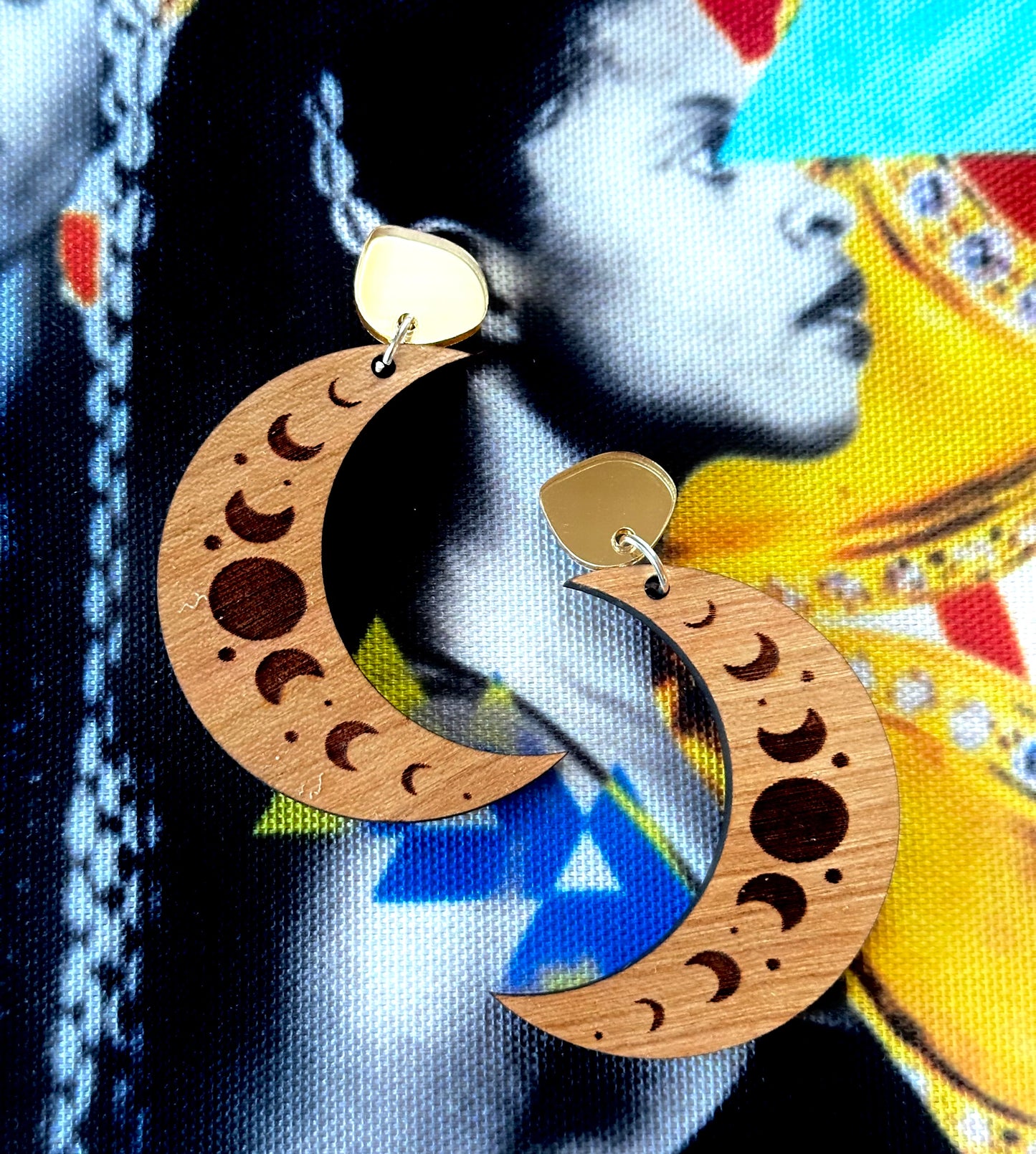 Moonstruck Wood earrings