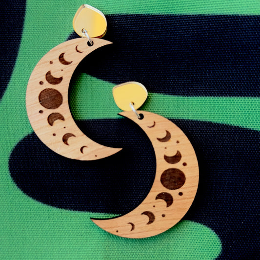 Moonstruck Wood earrings